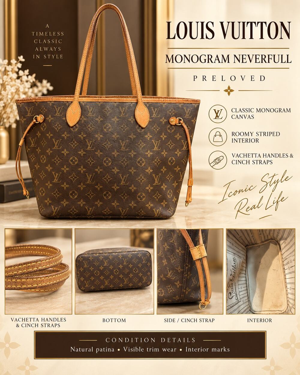 Louis Vuitton Monogram MM Neverfull Tote*Pre-loved